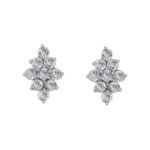 Luxury Sparkling Cluster Diamond Jewelry Set - Image 3