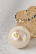 Flower Pearl Drop Earrings - Image 2