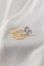 Gold Leaf Earrings - Image 3